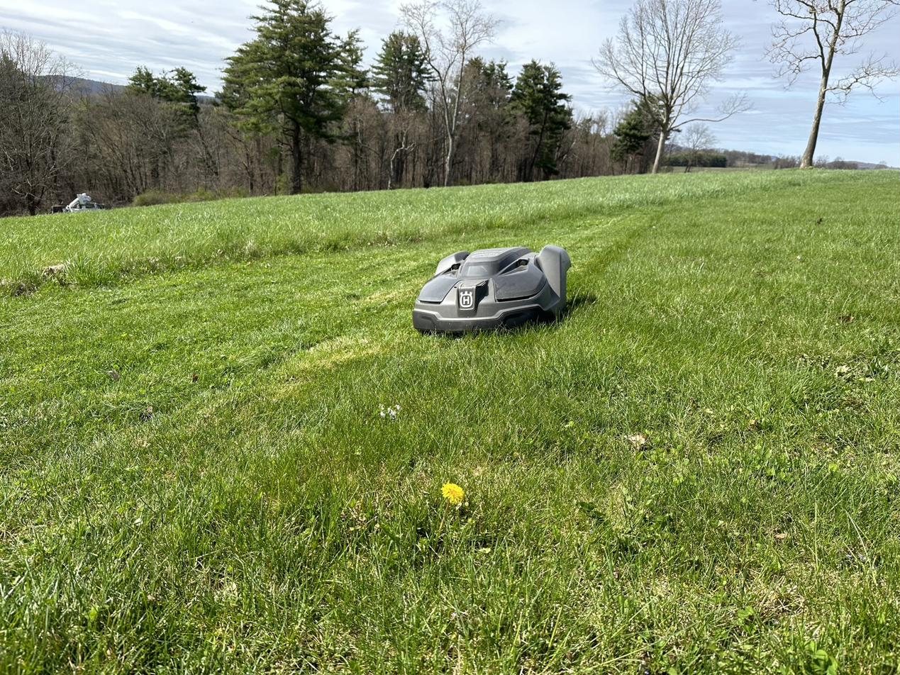 Robotic mower maintaining a large Connecticut property