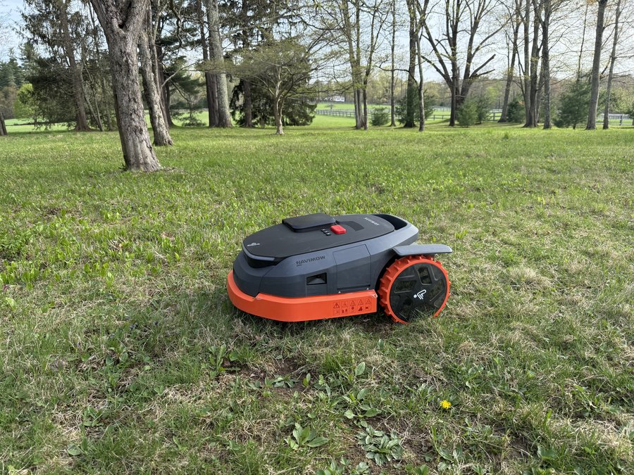 Segway Navimow with Connecticut countryside backdrop
